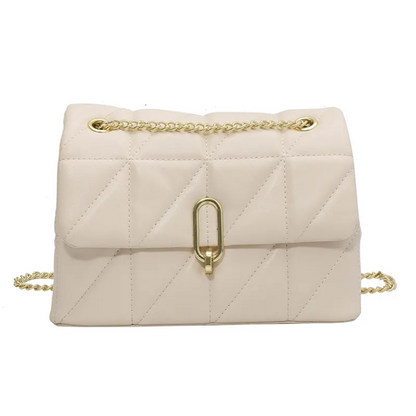 Dam Handväska Vadderad Design med Guld Accenter Syntetisk Material 2