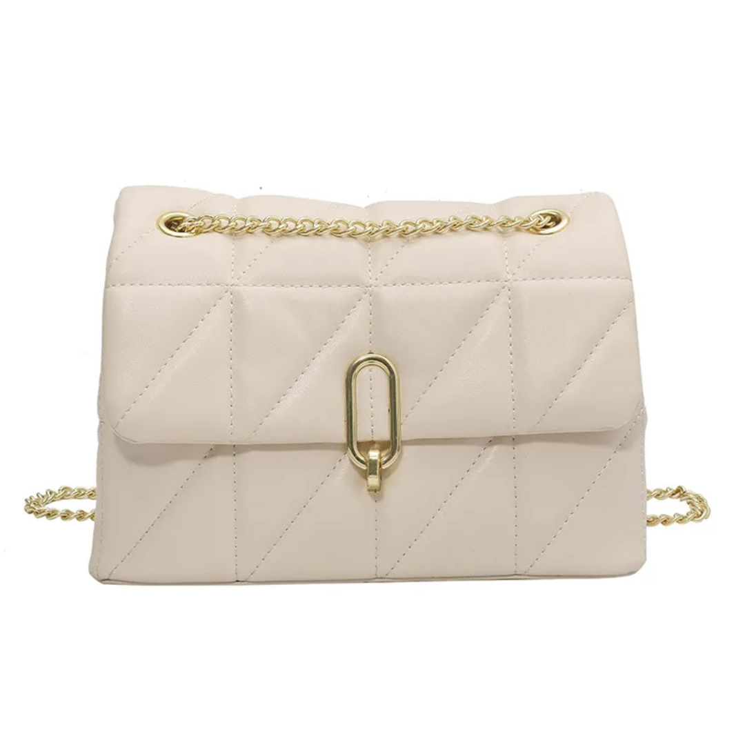 Dam Handväska Vadderad Design med Guld Accenter Syntetisk Material 6