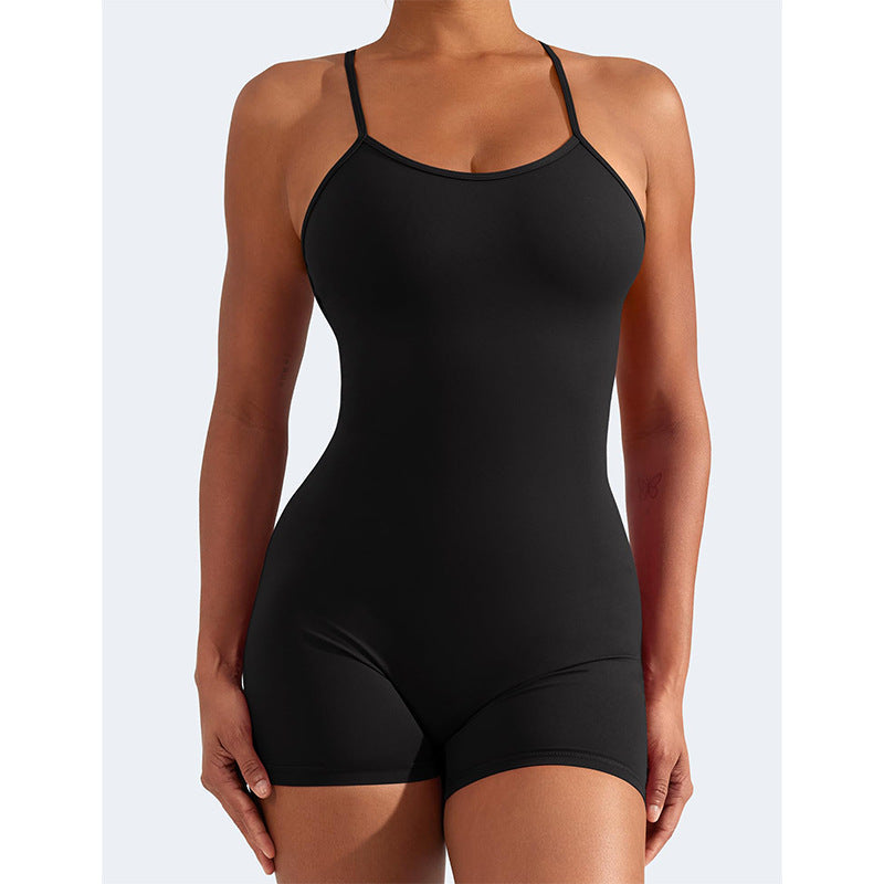 Dam V-Rygg Romper Mjuk Elastisk Tyg 3