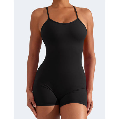 Dam V-Rygg Romper Mjuk Elastisk Tyg 3