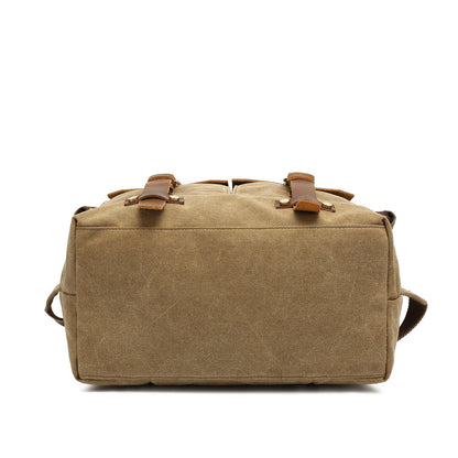 Unisex Ryggsäck Vattentät Vintage Design Vaxad Bomull och Läder-6