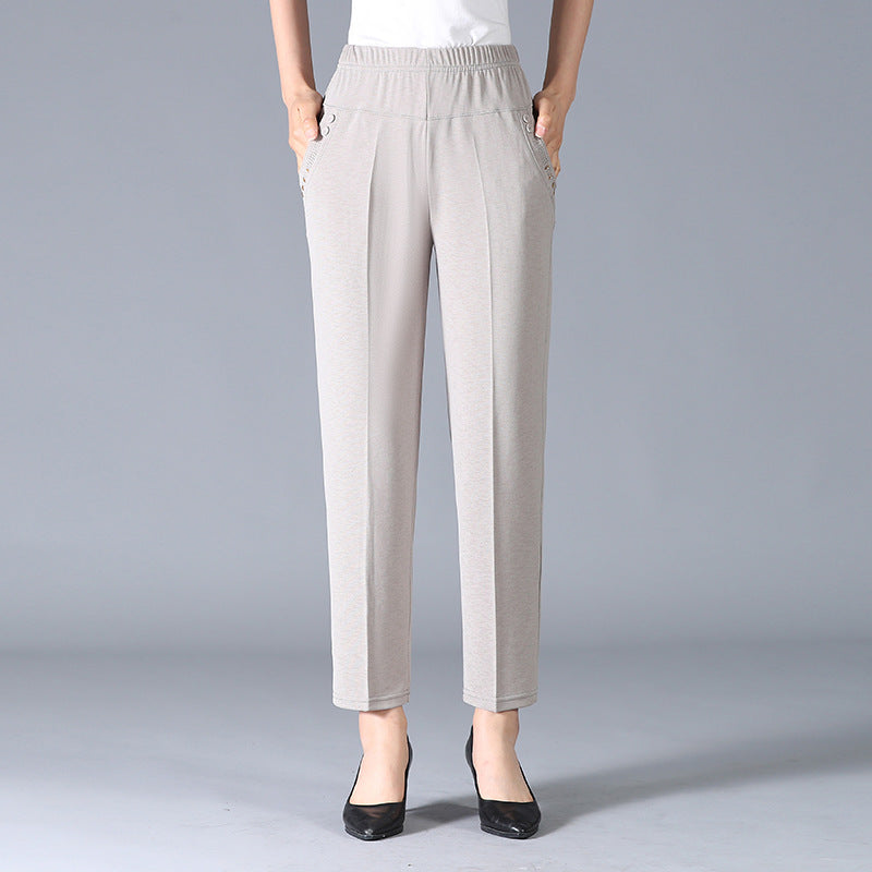 Herrbyxor Slim Fit Hög Kvalitet Polyester Bomull-1