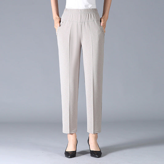 Herrbyxor Slim Fit Hög Kvalitet Polyester Bomull-1