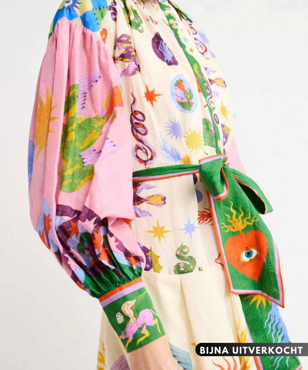 Kvinnors Maxiklänning Italiensk Stil Högkvalitativt Tyg-6