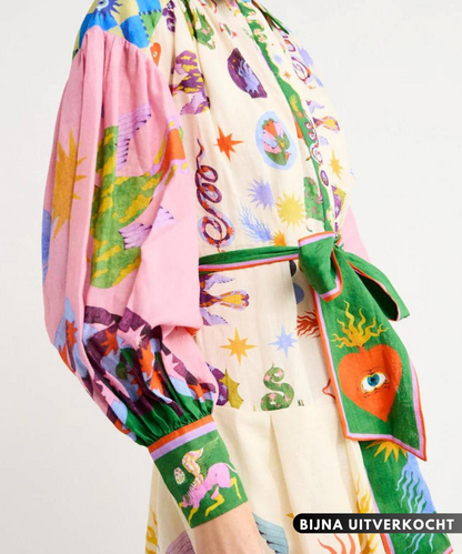 Kvinnors Maxiklänning Italiensk Stil Högkvalitativt Tyg-6