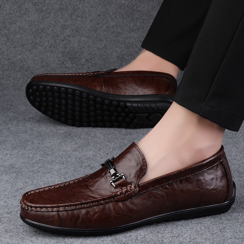 Herrskor Mockasiner Slip-On Äkta Läder-2