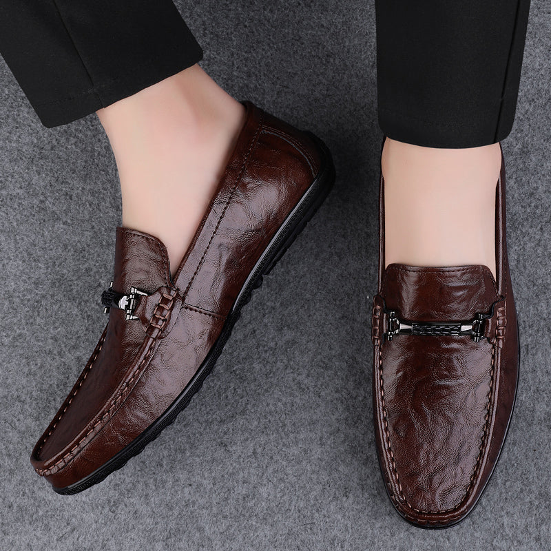 Herrskor Mockasiner Slip-On Äkta Läder-4