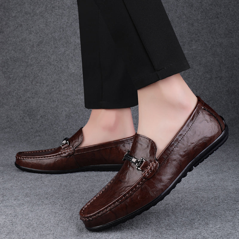 Herrskor Mockasiner Slip-On Äkta Läder-5