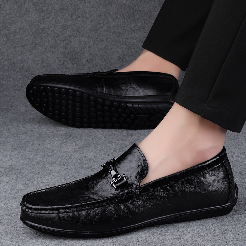 Herrskor Mockasiner Slip-On Äkta Läder-6
