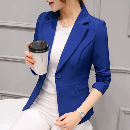 Variant image for Dam Blazer Slim Fit Bomull Polyester Elegant Kontorsstil-7