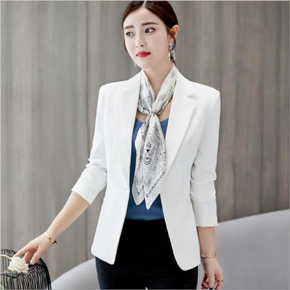 Variant image for Dam Blazer Slim Fit Bomull Polyester Elegant Kontorsstil-25