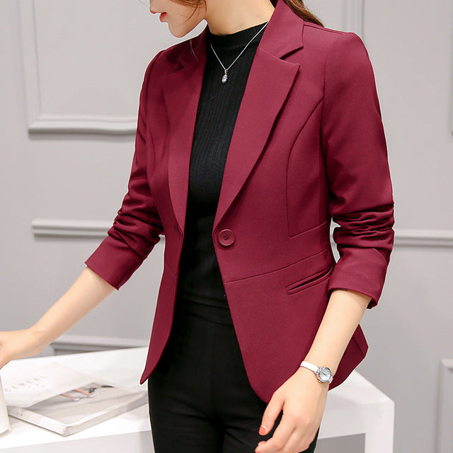 Variant image for Dam Blazer Slim Fit Bomull Polyester Elegant Kontorsstil-31