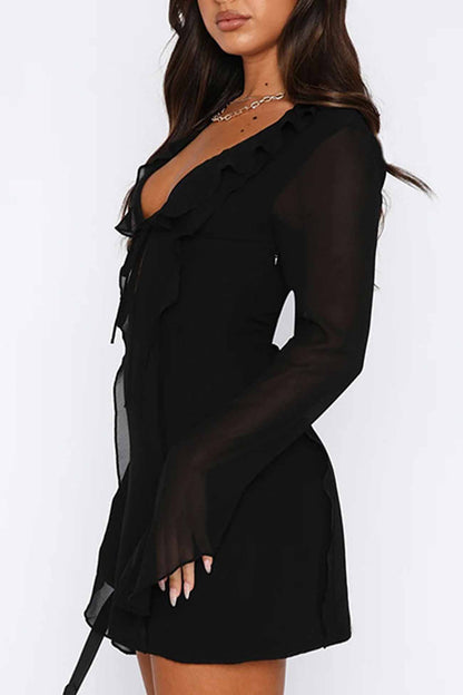 Långärmad Dam Klänning i 100% Bomull – Eleganta Sommarklänningar för Fina Tillfällen 3