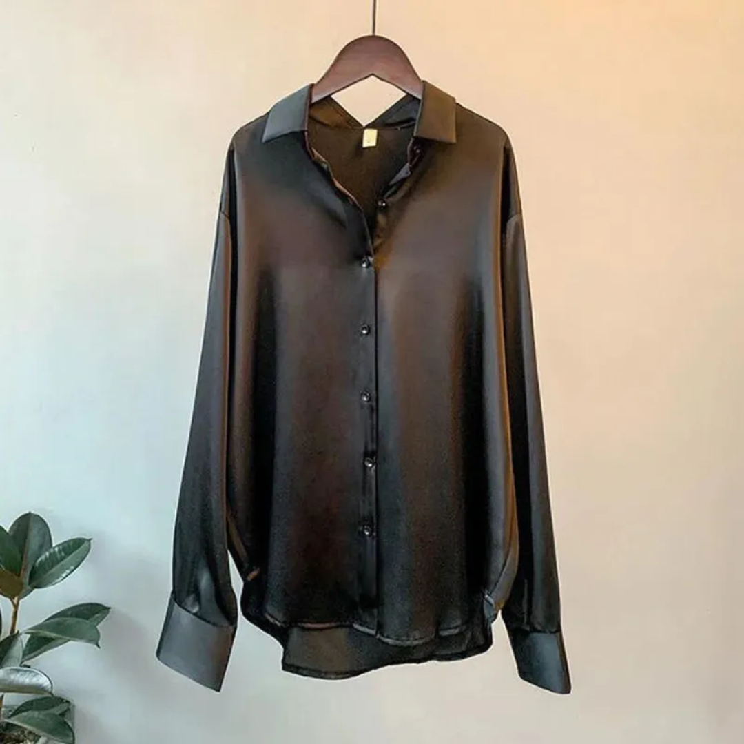 Damkläder Retro Klassisk Stil Seide-3