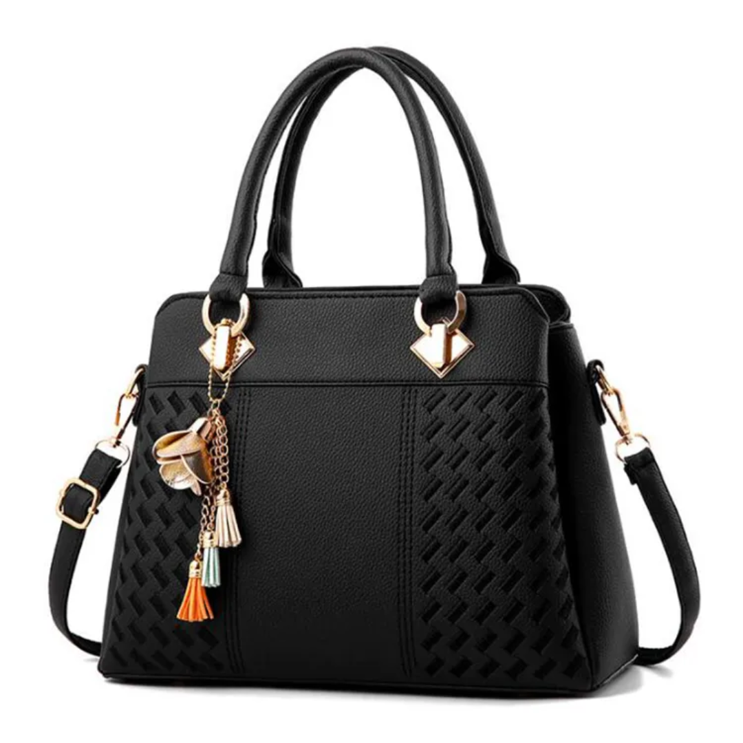 Damväska Crossbody med Tofsar och Broderier i PU-Läder-1