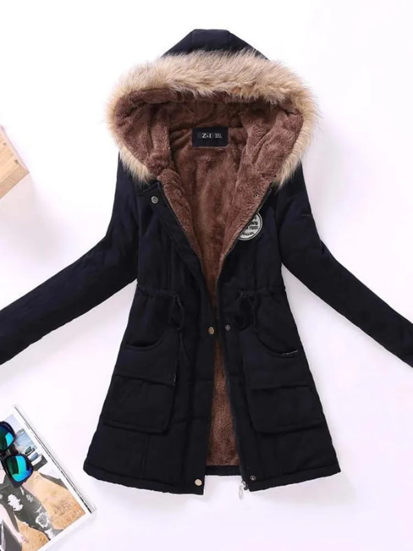 Variant image for Dam Parkas Slim Fit Med Avtagbar Huva i Andningsbart Tyg-13