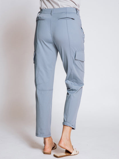Dam Cargobyxor Ankellängd Med Fickor Snygga Byxor-4