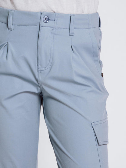 Dam Cargobyxor Ankellängd Med Fickor Snygga Byxor-5