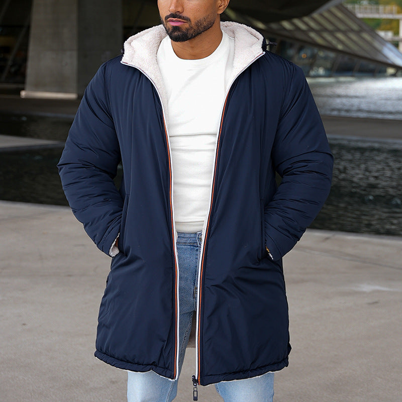 Herrjacka Vinter Reversibel Sportig Polyester-3