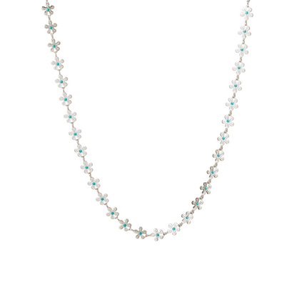 Variant image for Dam Silverhalsband Blommig Design Äkta Silver Justerbar Längd-2