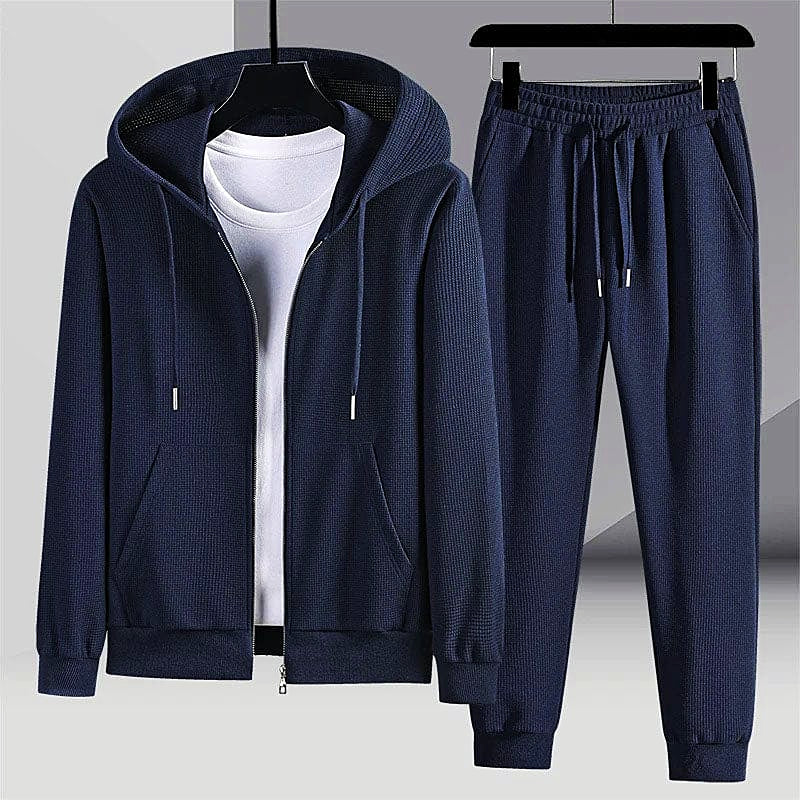Kvinnor Loungewear Set Avslappnad Våffelstickad Design Mjuk Blandningstyg-4