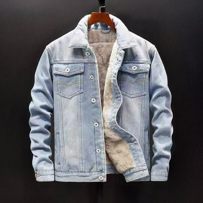 Variant image for Dam Fleece Denimjacka Trendig och Bekväm Denim Fleece-8