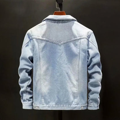 Dam Fleece Denimjacka Trendig och Bekväm Denim Fleece-5
