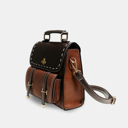 Dam Ryggsäck Veganläder Modern Design Rymlig och Elegant-3
