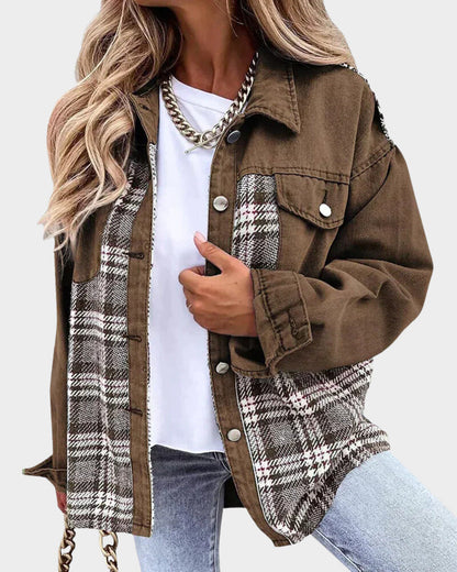 Svart Jeansjacka Dam i Retro Stil av Högkvalitativ Denim – Perfekt för Vardagsbruk och Mångsidig Styling 10