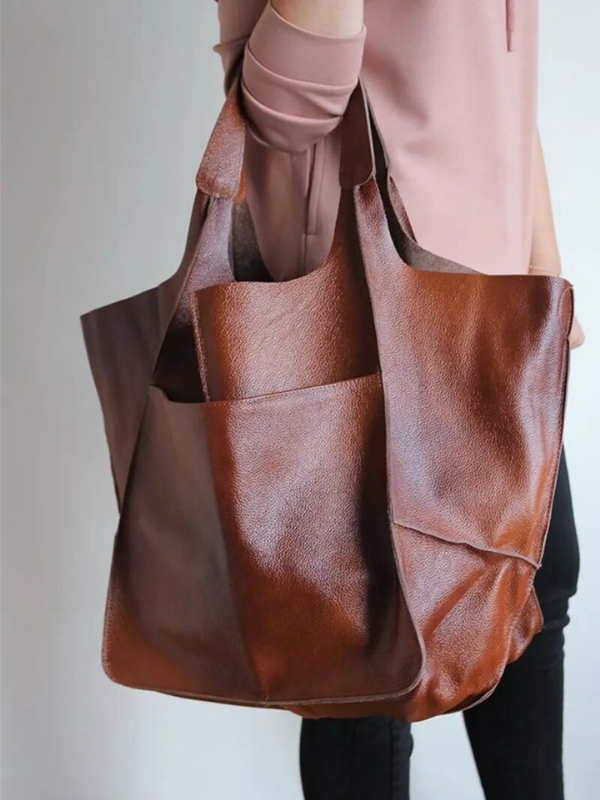 Variant image for Dam Strandklänning Vintage Stil PU-Läder Elegant Sommerklänning-4