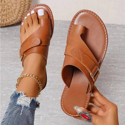 Herr Sandaler Ortopediska Läder Komfort 3