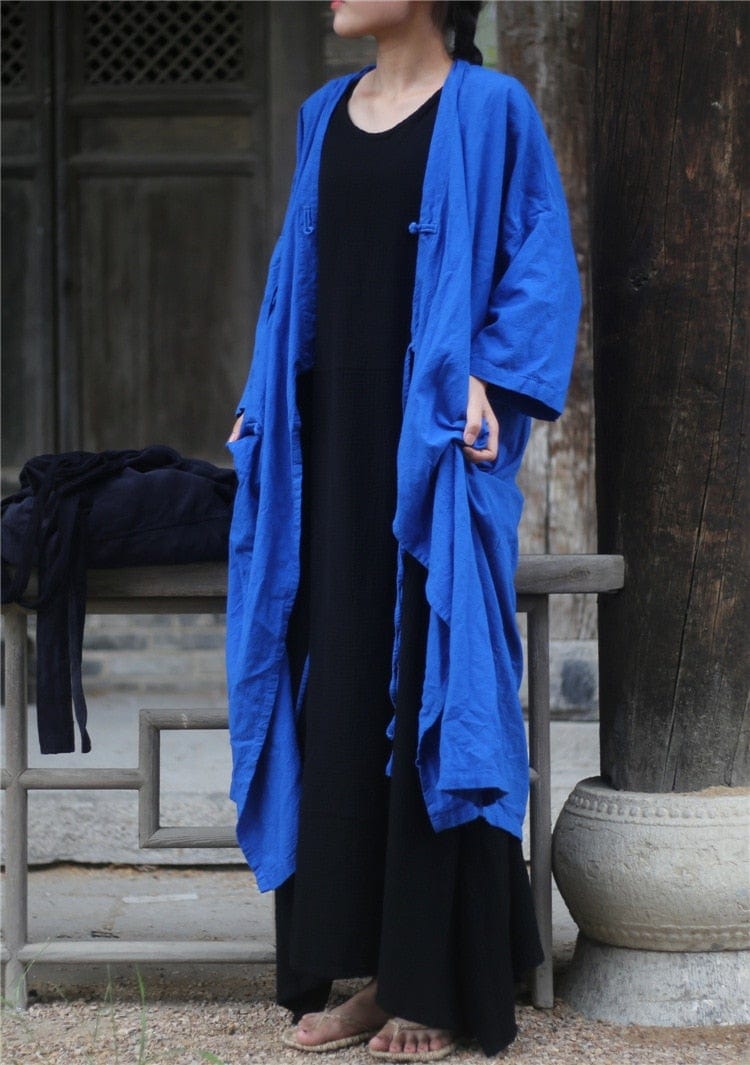 Svart Lång Kofta för Dam i Mjuk Ull med Avslappnad Passform – Elegant Design för Vinterstylning 5