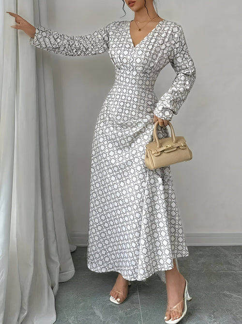 Damklänning Avslappnad Stil Lätt Polyester-1