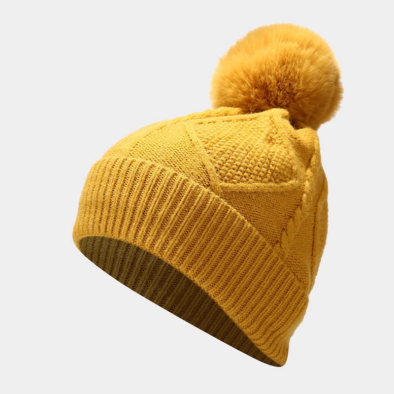 Kvinnors Stickat Tillbehörsset Hatt Halsduk Handskar Mjukt Material-2