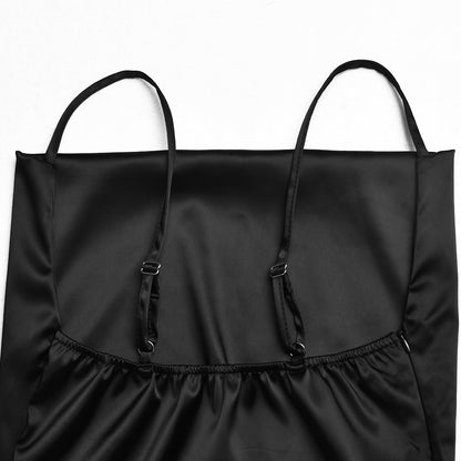 Cocktailklänning Dam Hög Slits Justerbara Axelband Polyester 6