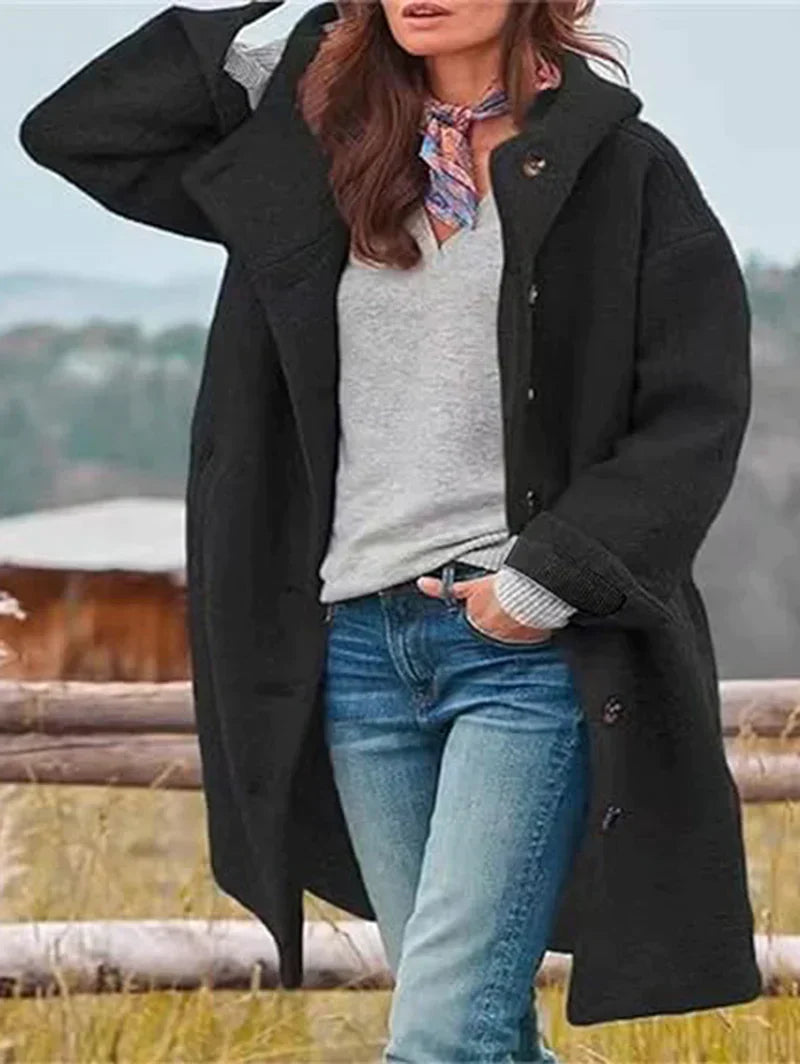 Variant image for Kvinnors Lång Kappa Omgivande Krage Polyester-3