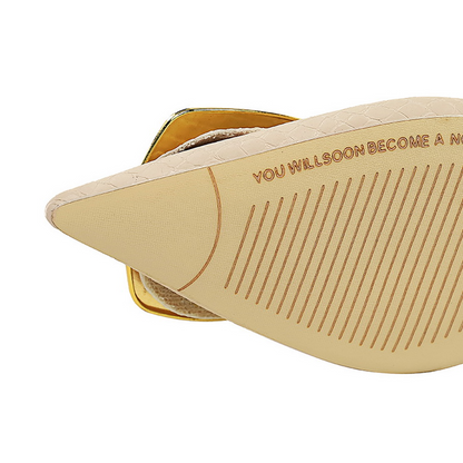 Dam Pumpar med Spänne Ormhudmönster PU-5