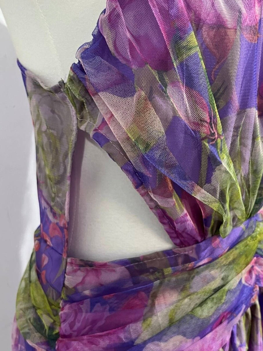 Kvinnors Lång Klänning Elegant Andningsbart Tyg-6