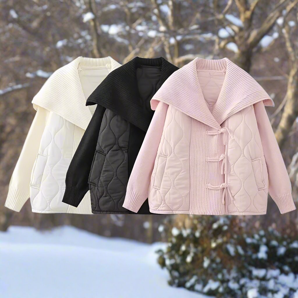 Kvinnors Stickrock Elegant Tjock Stickad Vinterdesign-3