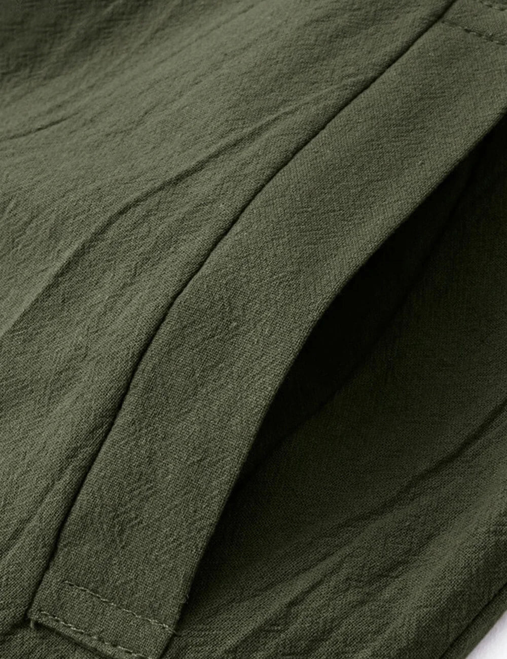 Dam Jumpsuit Avslappnad Bomull-Linne med Justerbar Spetsstängning – Fotledslång, Ermlösa Ben och Främre Fickor 6