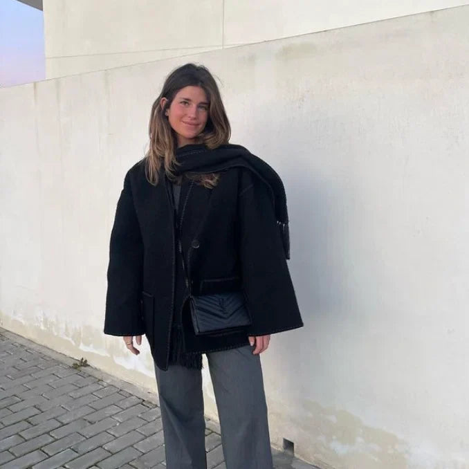 Dam Kappa Hepburn Stil Teddy Tyg Elegant och Bekväm-2