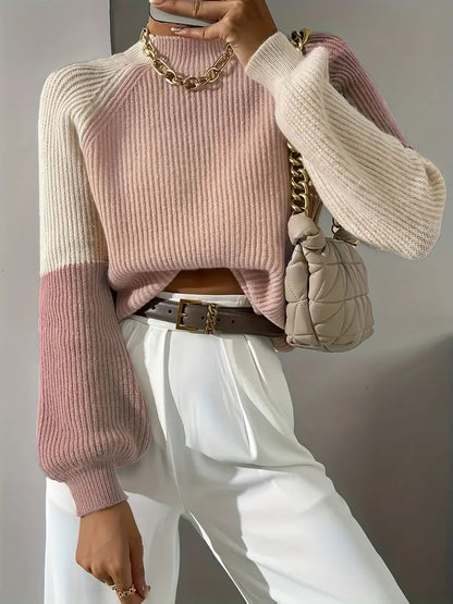 Variant image for Dam Stickad Tröja Cirkulär Halsringning Klassisk Design Högkvalitativt Tyg-1