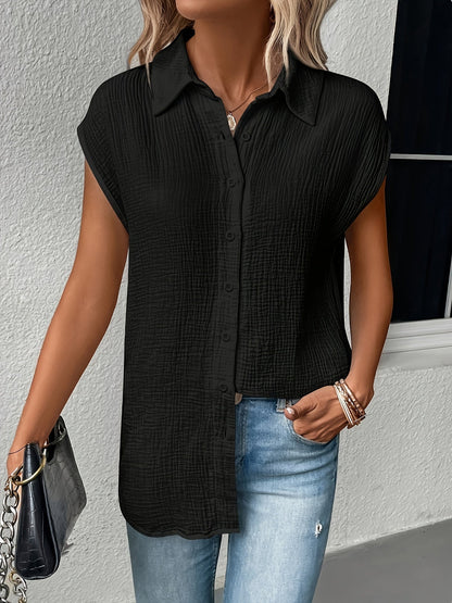 Kvinnors Linneblus Strukturerad 100% Linne-6