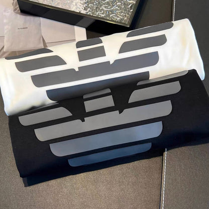 Herr T-shirt Geometrisk Design Långärmad 100% Bomull-4
