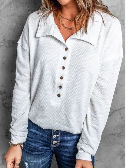 Vit Blus Dam Vintageinspirerad 100% Bomull-5