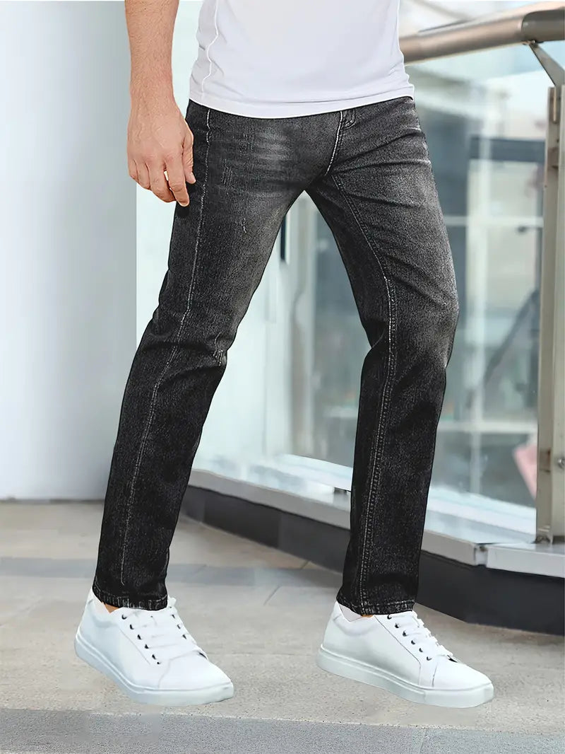 Herrbyxor Slim Fit Högkvalitativ Denim 4