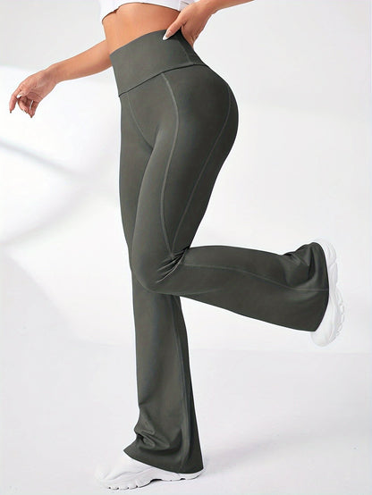 Variant image for Dam Yogabyxor Hög Midja Stretch Flared Andningsbart Tyg-16