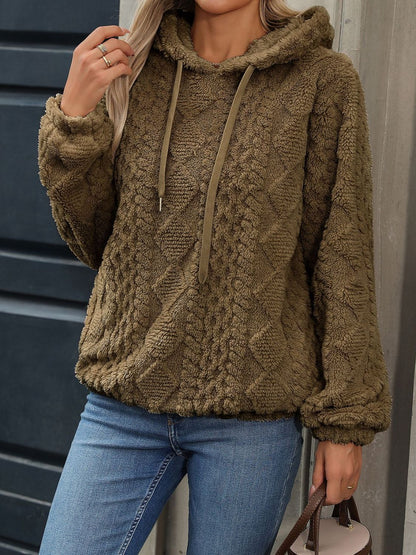 Kvinnors Hoodie Casual Plush Vinter-6