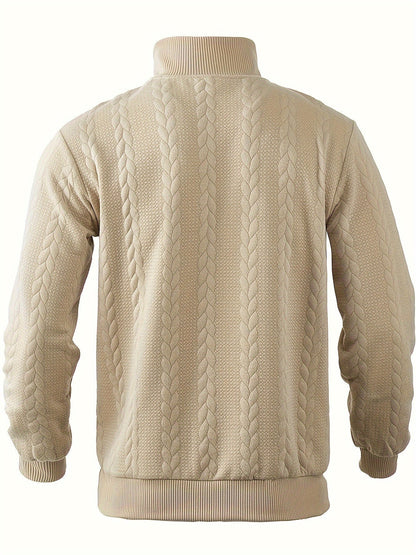 Herren-Pullover, Reißverschluss und Stehkragen, aus weichem Stoffmix-6