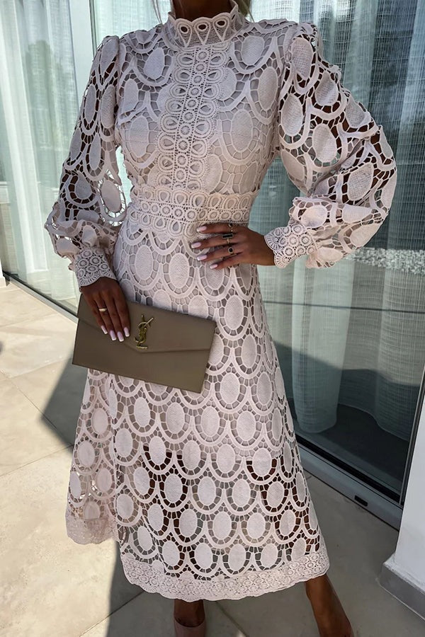 Kvinna Toppklänning Spets Romantisk Högkvalitativt Tyg 9